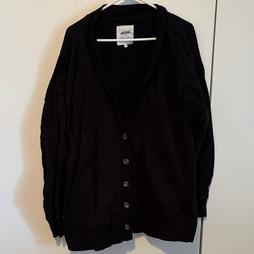 Aerie Black Jersey Sweater